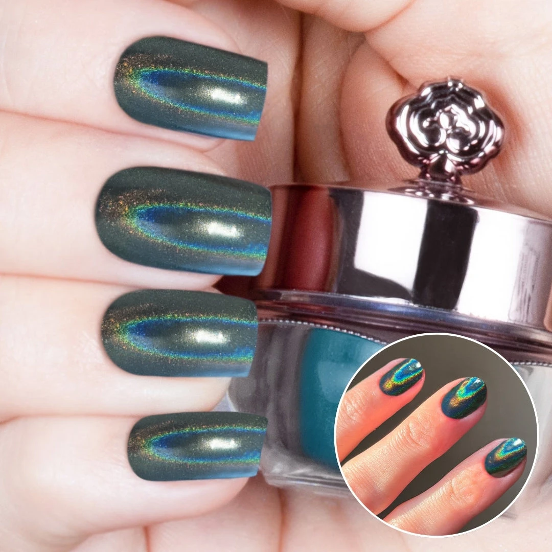 Aurora Australis - Holographic Nail Powder - By Leeanne B(Aurora Australis Holographic Nail Powder) 3 Aurora Australis - Holographic Nail Powder - By Leeanne B(Aurora Australis Holographic Nail Powder)