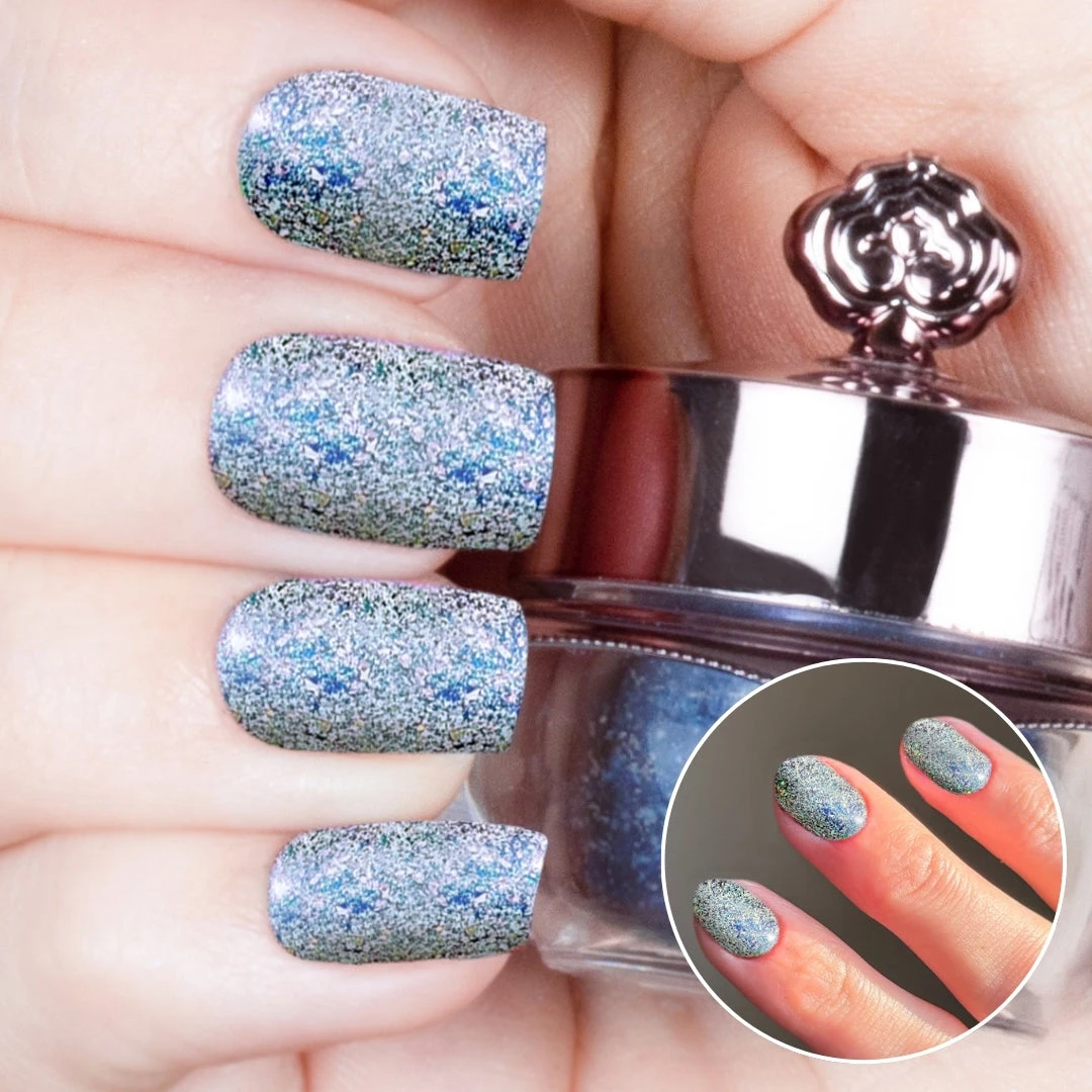 Blue Marble - Classic Nail Powder - By Donna M(Blue Marble Classic Nail Powder) 3 Blue Marble - Classic Nail Powder - By Donna M(Blue Marble Classic Nail Powder)