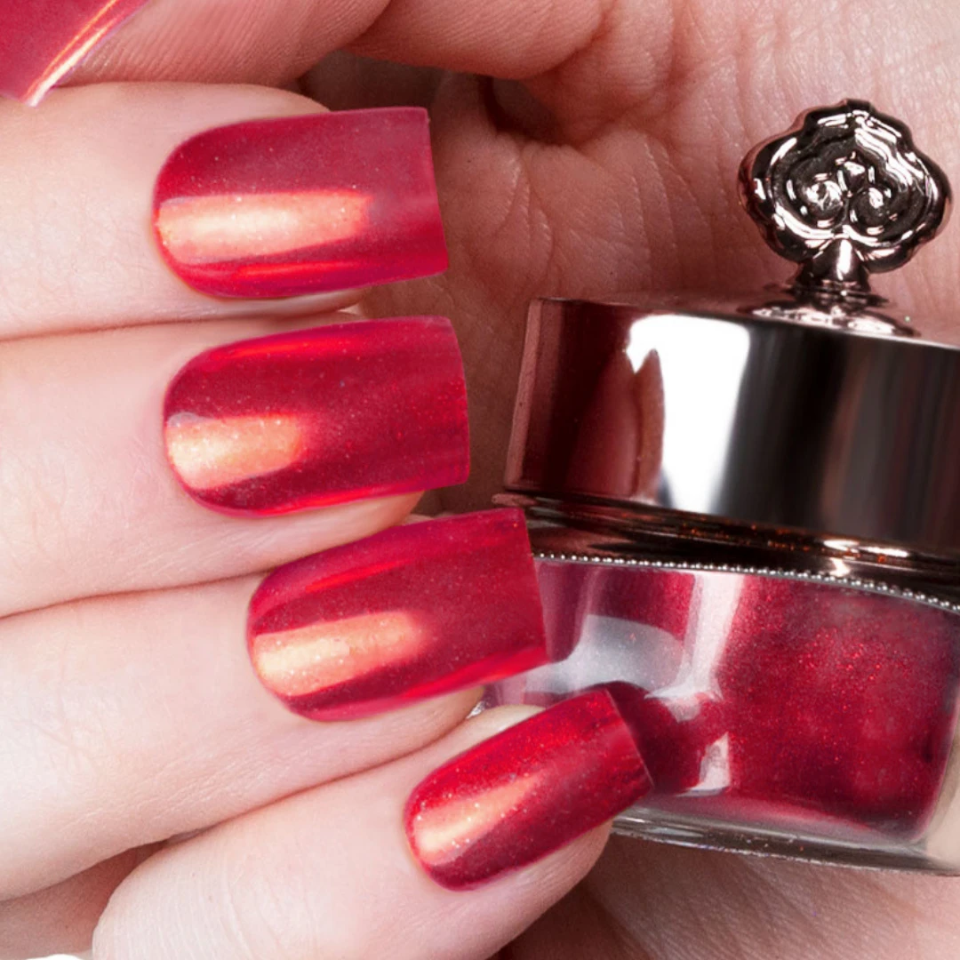 Candy Red - Metallic Nail Powder(Candy Red Metallic) 6 Candy Red - Metallic Nail Powder(Candy Red Metallic) - Image 4