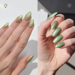 Meadow - Classic Color Changing Nail Powder(Meadow) -Sistaco Mineral Nails Store ColourChangingShade BeforeandAfter Creator IMGs MEADOW