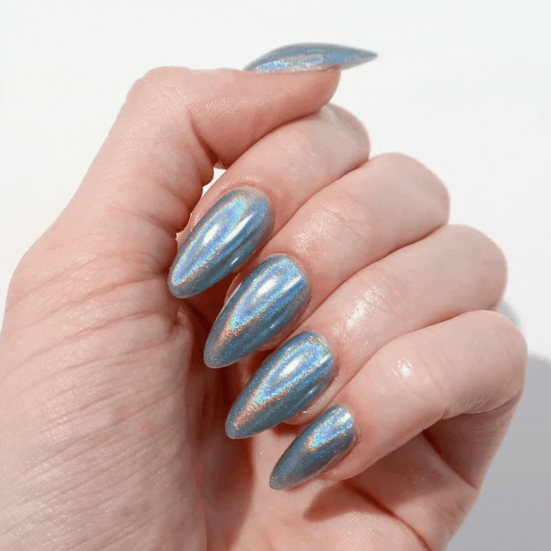 Egg Blue - Holographic Nail Powder(Egg Blue) 5 Egg Blue - Holographic Nail Powder(Egg Blue) - Image 3