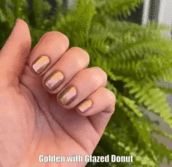 Golden - Shade Shift Metallic Nail Powder(Golden Metallic) -Sistaco Mineral Nails Store GOLDEN GLAZEDDONUT