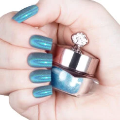 Glacier Blue - Holographic Nail Powder(Glacier Blue) 11 Glacier Blue - Holographic Nail Powder(Glacier Blue) -Sistaco Mineral Nails Store Glacier Blue Holo