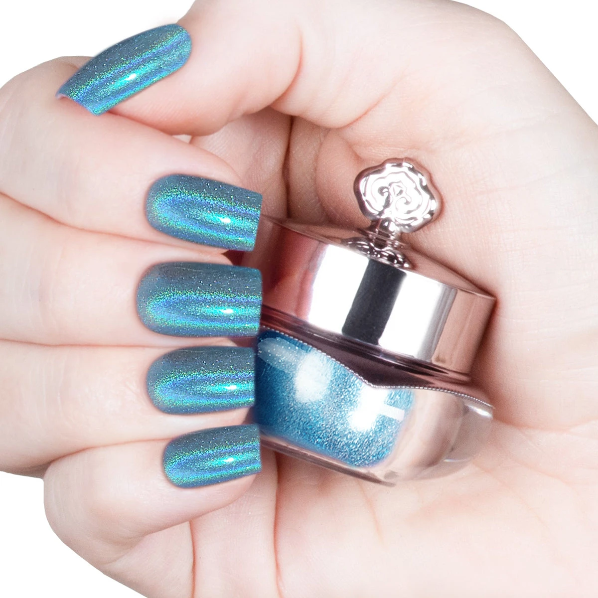 Glacier Blue - Holographic Nail Powder(Glacier Blue) 7 Glacier Blue - Holographic Nail Powder(Glacier Blue) - Image 5