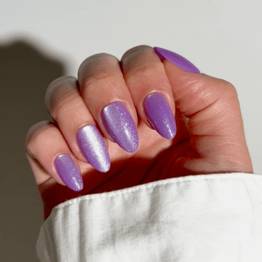 Grape Cats Eye - Almond Sustainable Nails(Grape Cats Eye Almond Sustainable Nails) 4 Grape Cats Eye - Almond Sustainable Nails(Grape Cats Eye Almond Sustainable Nails) - Image 2