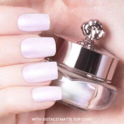 Ice White - Classic Nail Powder(Ice White) 10 Ice White - Classic Nail Powder(Ice White) -Sistaco Mineral Nails Store IceWhite Matte