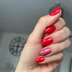 Luminous Red - Matte Neon Nail Powder(Luminous Red) -Sistaco Mineral Nails Store LR Flamingo