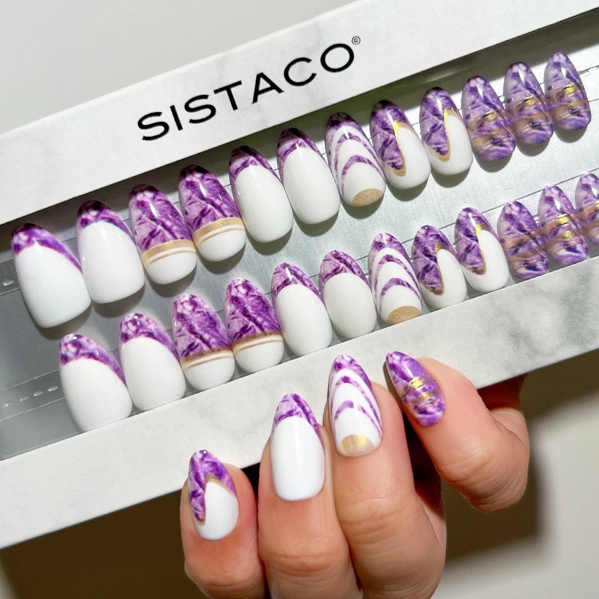 Lavender Strata - Almond Sustainable Nails(Lavender Strata Almond Sustainable Nails) 5 Lavender Strata - Almond Sustainable Nails(Lavender Strata Almond Sustainable Nails) - Image 3