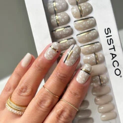 Noir Baroque - Oval Sustainable Nails(Noir Baroque Oval Sustainable Nails) -Sistaco Mineral Nails Store NoirBaroque Oval 2