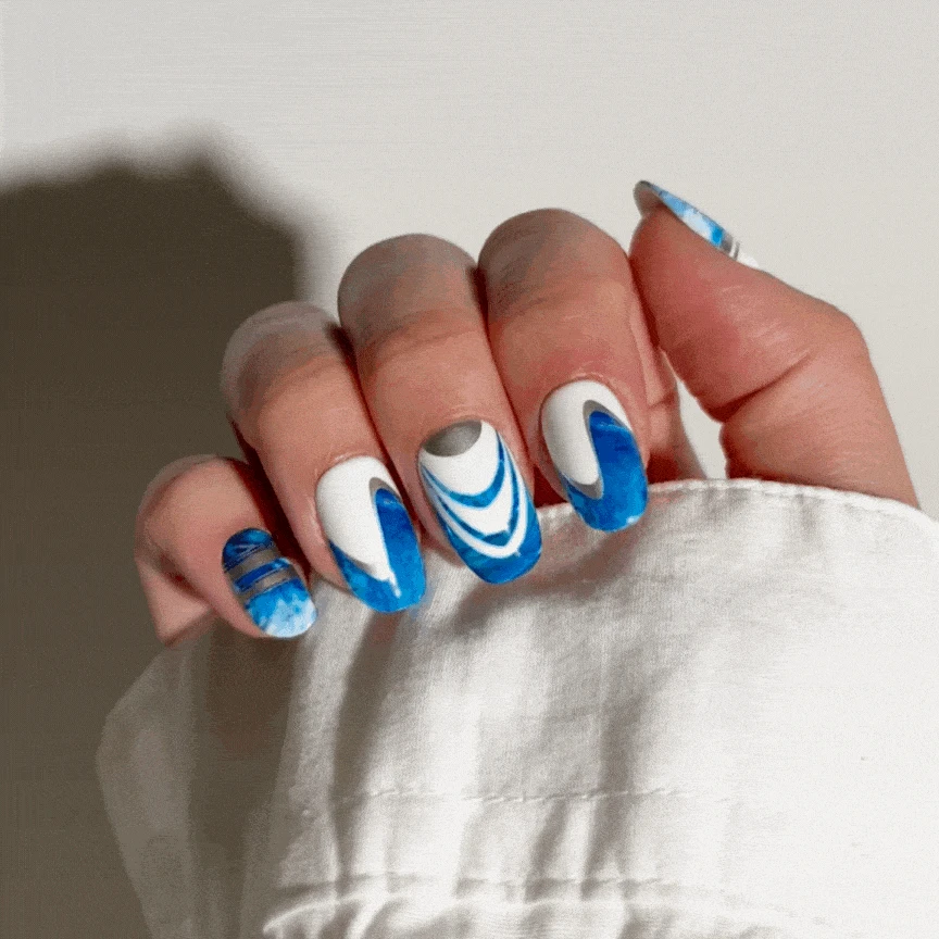 Ocean Glint - Oval Sustainable Nails(Ocean Glint Oval Sustainable Nails) 4 Ocean Glint - Oval Sustainable Nails(Ocean Glint Oval Sustainable Nails) - Image 2