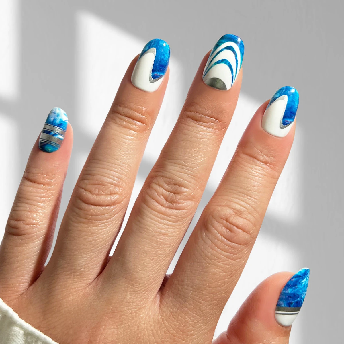 Ocean Glint - Oval Sustainable Nails(Ocean Glint Oval Sustainable Nails) 3 Ocean Glint - Oval Sustainable Nails(Ocean Glint Oval Sustainable Nails)