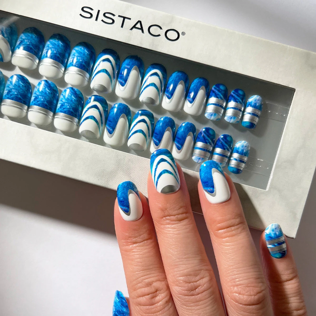 Ocean Glint - Oval Sustainable Nails(Ocean Glint Oval Sustainable Nails) 5 Ocean Glint - Oval Sustainable Nails(Ocean Glint Oval Sustainable Nails) - Image 3