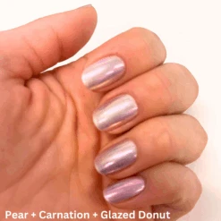 Glazed Donut - Metallic Nail Powder(Glazed Donut Metallic) 13 Glazed Donut - Metallic Nail Powder(Glazed Donut Metallic) -Sistaco Mineral Nails Store PEARL CARNATION GLAZEDDONUT
