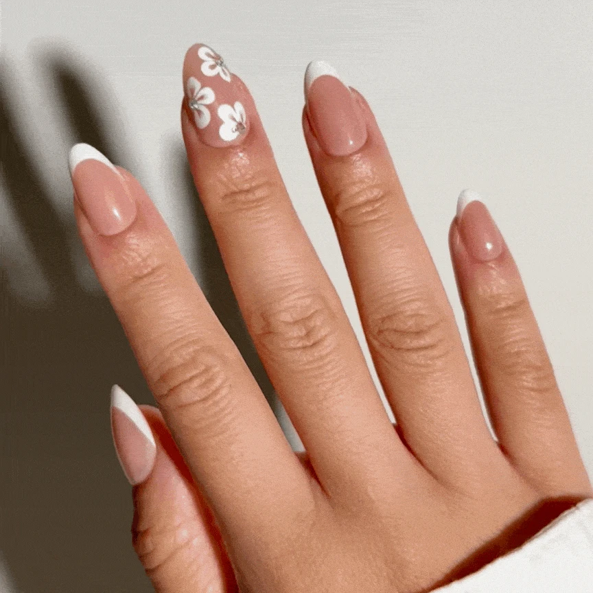 Peach Fleur - Almond Sustainable Nails(Peach Fleur Almond Sustainable Nails) 4 Peach Fleur - Almond Sustainable Nails(Peach Fleur Almond Sustainable Nails) - Image 2