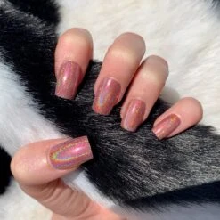 Pink Shatter - Holographic Nail Powder(Pink Shatter Holographic 1) 13 Pink Shatter - Holographic Nail Powder(Pink Shatter Holographic 1) -Sistaco Mineral Nails Store Pink Shatter