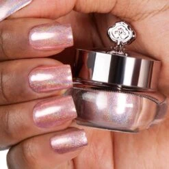 Rose Gold - Holographic Nail Powder(Rosegold Holographic) -Sistaco Mineral Nails Store ROSEGOLD