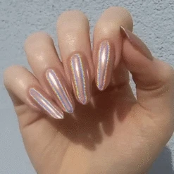 Rose Gold - Holographic Nail Powder(Rosegold Holographic) -Sistaco Mineral Nails Store RoseGold