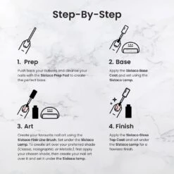 Fine Lines - Silver(Sistaco Fine Lines Silver) 11 Fine Lines - Silver(Sistaco Fine Lines Silver) -Sistaco Mineral Nails Store SMB 2024 NOV Step by Step Lamp FineLinesLaunchv2