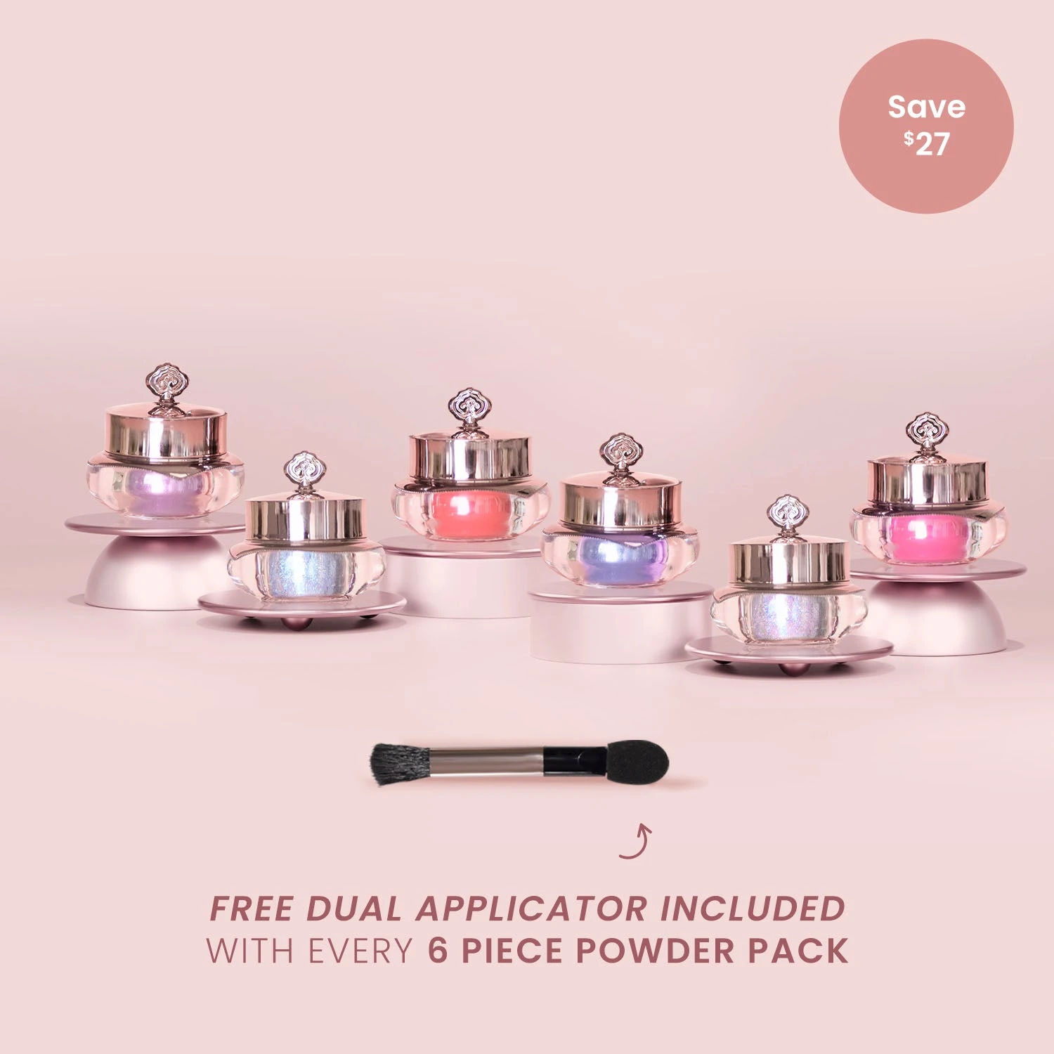 6 Piece Powder Pack + FREE APPLICATOR(6 Piece Powder Pack) 3 6 Piece Powder Pack + FREE APPLICATOR(6 Piece Powder Pack)