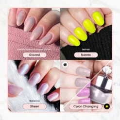 Powder Trio Pack + FREE APPLICATOR(Powder Trio Pack) -Sistaco Mineral Nails Store SMB 2025 Products Trio 6 Packs 4 Finish Look V2 USA