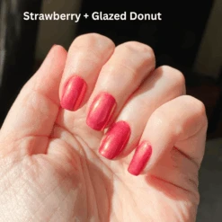 Glazed Donut - Metallic Nail Powder(Glazed Donut Metallic) 14 Glazed Donut - Metallic Nail Powder(Glazed Donut Metallic) -Sistaco Mineral Nails Store STRAWBERRY GLAZEDDONUT 1