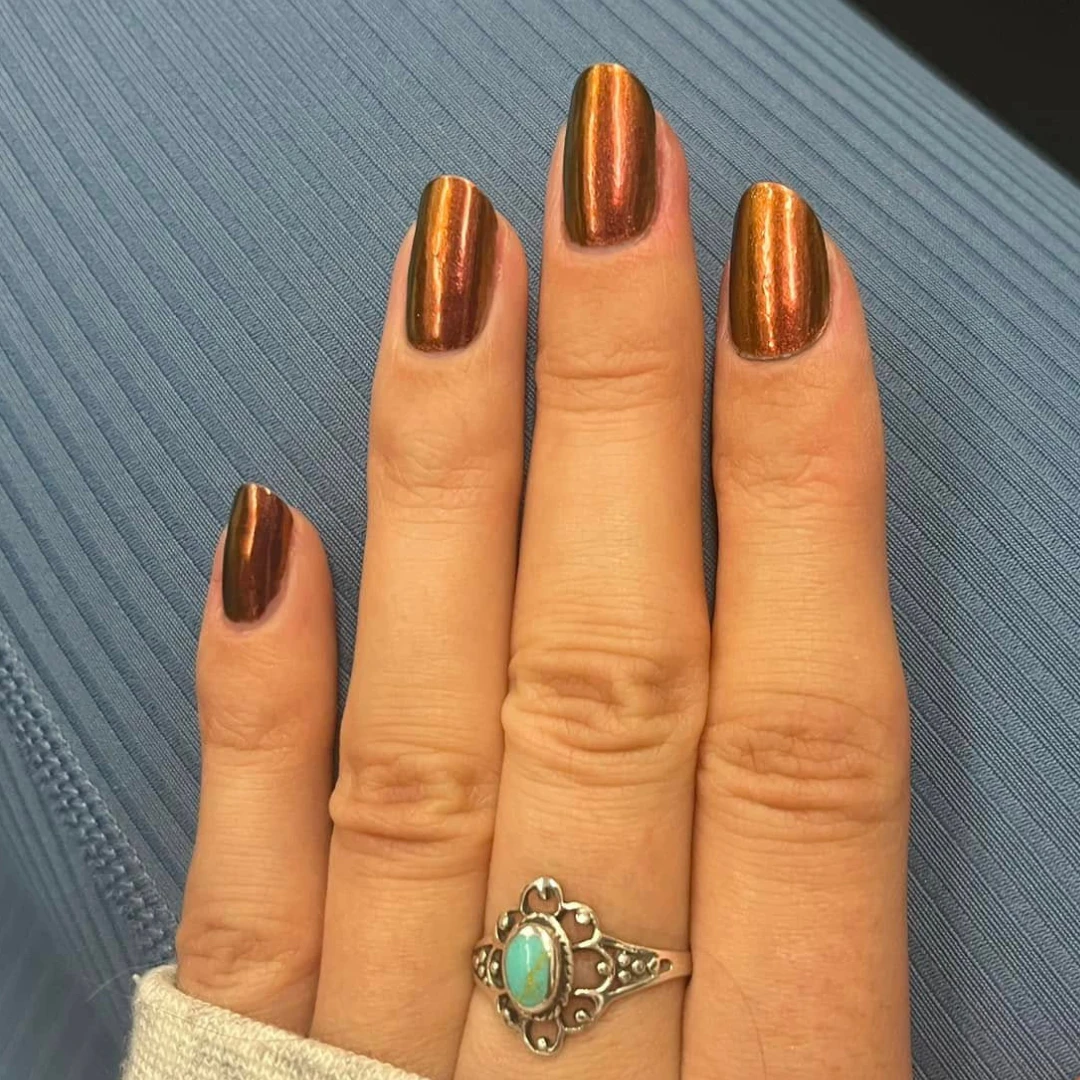 Saffron - Shade Shift Metallic Nail Powder(Saffron Metallic) 8 Saffron - Shade Shift Metallic Nail Powder(Saffron Metallic) - Image 6