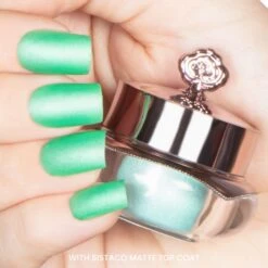Seafoam - Classic Nail Powder(Seafoam) 11 Seafoam - Classic Nail Powder(Seafoam) -Sistaco Mineral Nails Store Seafoam Matte