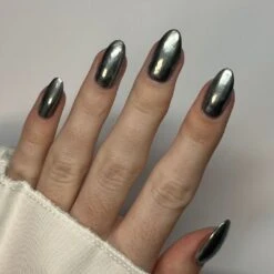 Glazed Silver - Metallic Nail Powder(Silver Metallic Glazed) -Sistaco Mineral Nails Store Silver 3