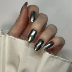 Glazed Silver - Metallic Nail Powder(Silver Metallic Glazed) -Sistaco Mineral Nails Store Silver 4