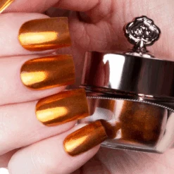 Tangerine - Metallic Nail Powder(Tangerine Metallic) 9 Tangerine - Metallic Nail Powder(Tangerine Metallic) -Sistaco Mineral Nails Store Tangerine 2
