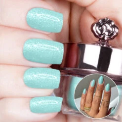 Tiffany Shimmer - Matte Nail Powder - By Tina B(Tiffany Shimmer Matte Nail Powder)