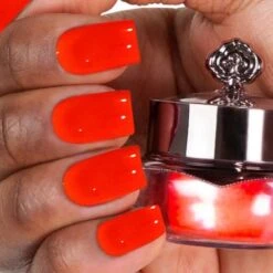 Vibrant Orange - Matte Neon Nail Powder(Vibrant Orange) 9 Vibrant Orange - Matte Neon Nail Powder(Vibrant Orange) -Sistaco Mineral Nails Store VibrantOrange C 1