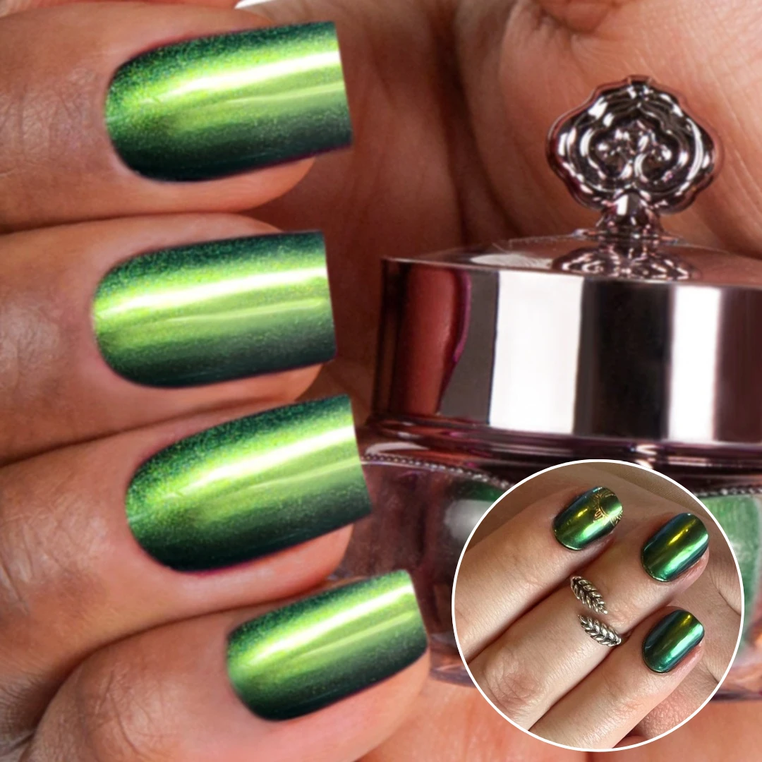 Jade - Shade Shift Metallic Nail Powder(Jade Metallic) 3 Jade - Shade Shift Metallic Nail Powder(Jade Metallic)