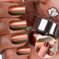 Maroon - Shade Shift Metallic Nail Powder(Maroon Metallic)