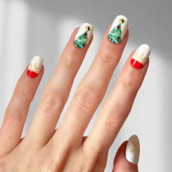 Xmas Cheer - Oval Sustainable Nails(Xmas Cheer Oval Sustainable Nails)