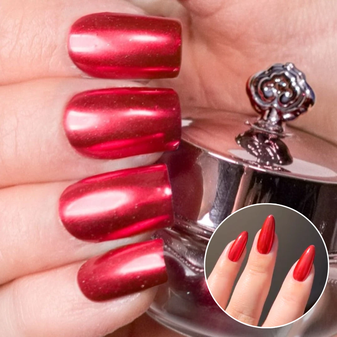 Red - Metallic Nail Powder(Red Metallic) 3 Red - Metallic Nail Powder(Red Metallic)