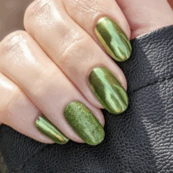 Olive - Metallic Nail Powder(Olive) 8 Olive - Metallic Nail Powder(Olive) -Sistaco Mineral Nails Store olive