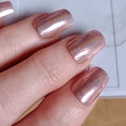 Rose Gold - Holographic Nail Powder(Rosegold Holographic) -Sistaco Mineral Nails Store rosegold 2